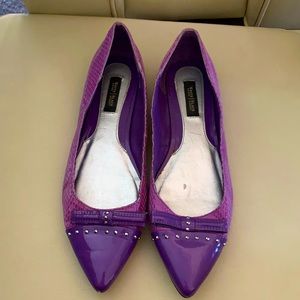 Vibrant purple WHBM flats size 8